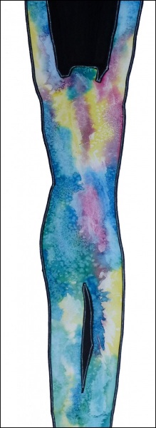 Aquarell mit Tusche und Lackstift