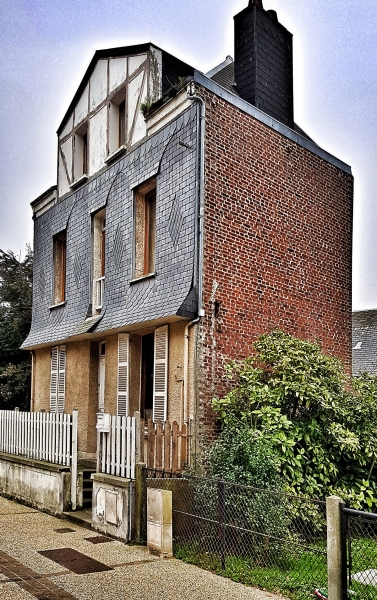 Altes Haus in Êtretat, Noramndie, Frankreich