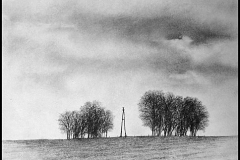 Baumgruppe bei Overath - Zeichnung